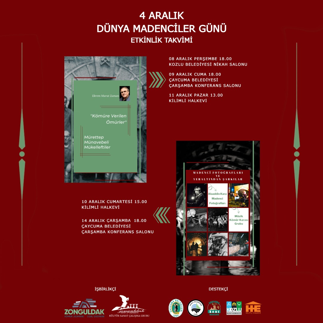 4 Aralık Dünya Madenciler Günü Etkinlikleri