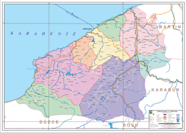Zonguldak Mülki İdare İl Haritası